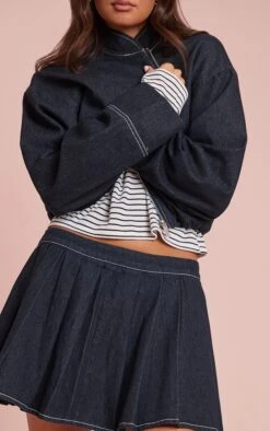 Prettylittlething Indigo Denim Pleated Mini Skirt -Pretty Little Thing Shop 62de3069f52d37710e506b743e79aebb6cedd38a CNN6874 2 indigo denim pleated mini skirt