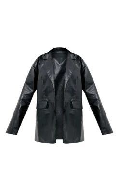 Prettylittlething Black Faux Leather Oversized Long Blazer -Pretty Little Thing Shop 62deb0e935e00c49599f9b626d507f0b3bec25bd cnk1909 5