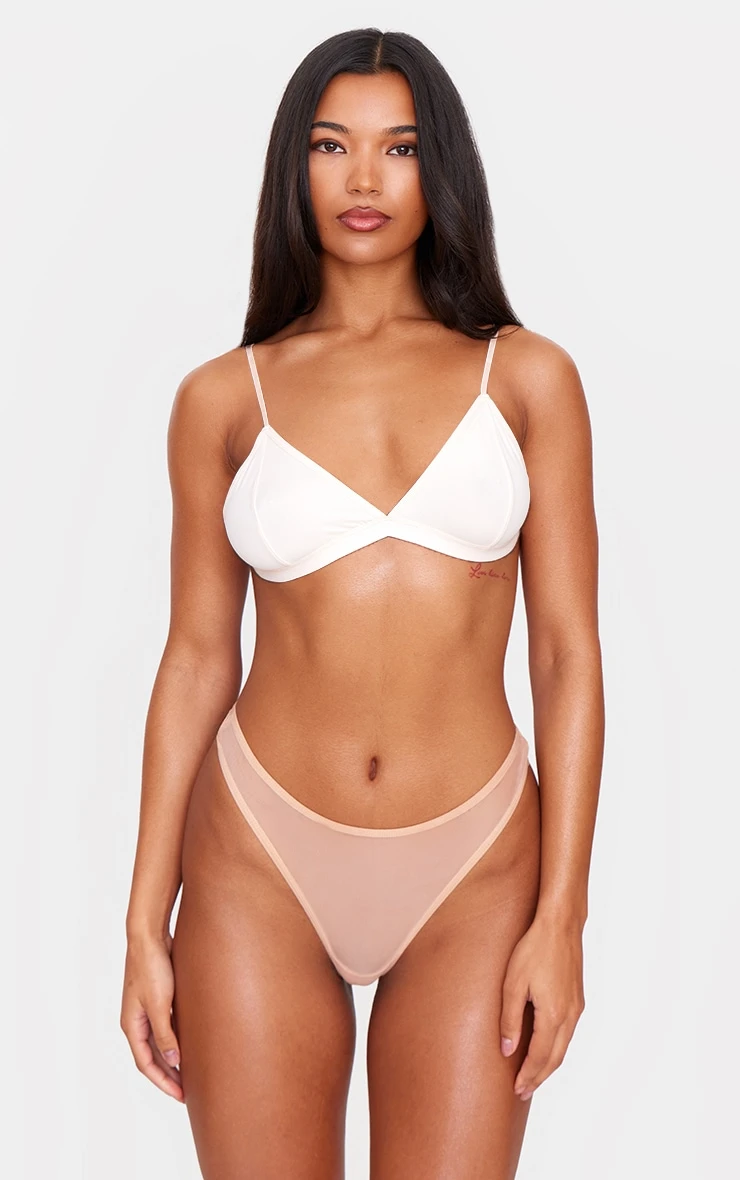 Prettylittlething Nude Mesh Pack Of 3 Basic Thongs 1 Prettylittlething Nude Mesh Pack Of 3 Basic Thongs