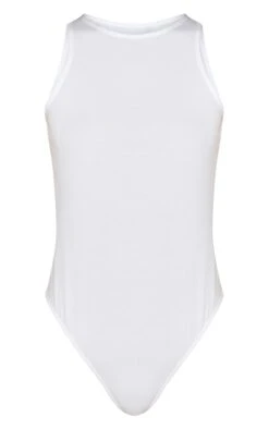Prettylittlething White Soft Cotton Racer Sleeveless Bodysuit -Pretty Little Thing Shop 63662a0a7721de11f2e8ede81e6a024206602a4e CNM9483 5 white soft cotton racer sleeveless bodysuit