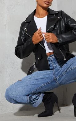 Prettylittlething Black Faux Leather Regular Fit Belted Biker Jacket 11 Prettylittlething Black Faux Leather Regular Fit Belted Biker Jacket -Pretty Little Thing Shop 63f212ca262af6633e97850cf0299f7dd66644dc cms3798 4