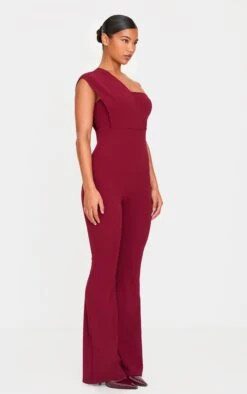 Prettylittlething Burgundy One Shoulder Drape Detailed Jumpsuit -Pretty Little Thing Shop 64ded721d2b2f3edb6772d3622e37bf21fb2b2ac cnl0550 3