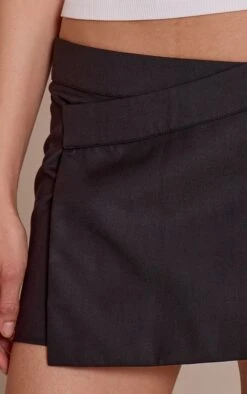 Prettylittlething Black Wrap Over Mini Skirt -Pretty Little Thing Shop 65a3f3c840d96239db2b114109fbd4e2b6b360ab CNO6428 5 black wrap over mini skirt