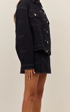 Prettylittlething Raw Indigo Pleat Detail Denim Mini Skirt -Pretty Little Thing Shop 65d0afc0d77f47b4aff639b07347670b20c8755c CNN6857 4 raw indigo pleat detail denim mini skirt