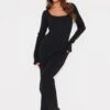Prettylittlething Black Rib Knit Piquet Hem Maxi Dress -Pretty Little Thing Shop 65f302394d1d89f822e53c77c89d61b68d626eed cnj6048 1