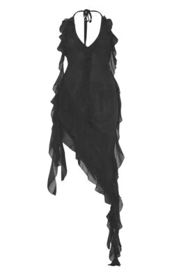 Prettylittlething Black Chiffon Frill Detail Plunge Midaxi Dress -Pretty Little Thing Shop 6612d194834ad941e8da28c80f5b6ef4fc9fcbe3 CND7563 5 black chiffon frill detail plunge midaxi dress