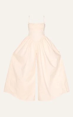 Prettylittlething Cream Premium Ruched Corset Detail Wide Leg Jumpsuit -Pretty Little Thing Shop 66164006641bfb1eb98bd984f26c28ccb5ff789d CNL9249 5 cream premium ruched corset detail wide leg jumpsuit