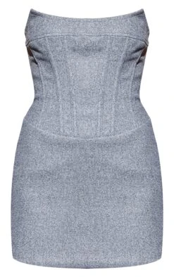 Prettylittlething Grey Wool Look Corset Bodycon Dress -Pretty Little Thing Shop 66a7b6c60433b4bec71d17c14620bfddfa53bed3 cnk1011 5
