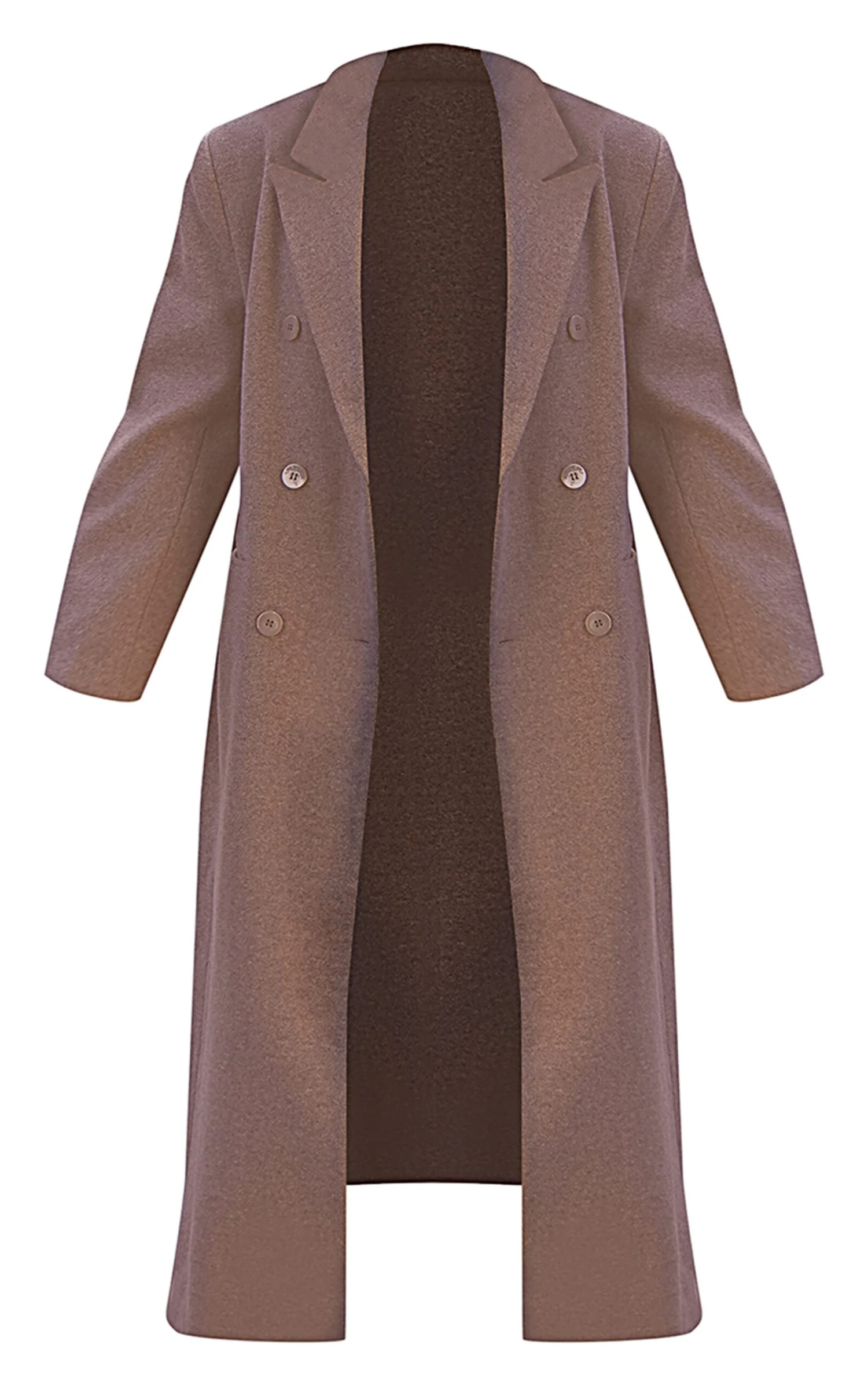 Prettylittlething Mushroom Double Breasted Oversized Structured Coat 5 Prettylittlething Mushroom Double Breasted Oversized Structured Coat - Image 5