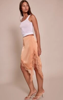 Peach Satin Lace Trim Asymmetric Midi Skirt 9 Peach Satin Lace Trim Asymmetric Midi Skirt -Pretty Little Thing Shop 67d10ece272b7d7e6e0cd6321991c71ef2ae10b8 CNN9327 4 peach satin lace trim asymmetric midi skirt