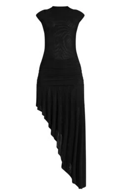 Prettylittlething Black Double Mesh Ruched Waist Midi Dress -Pretty Little Thing Shop 681a36b8749198a2880c5157c1c2881e4d4ab6f9 CNN3573 5 black double mesh ruched waist midi dress