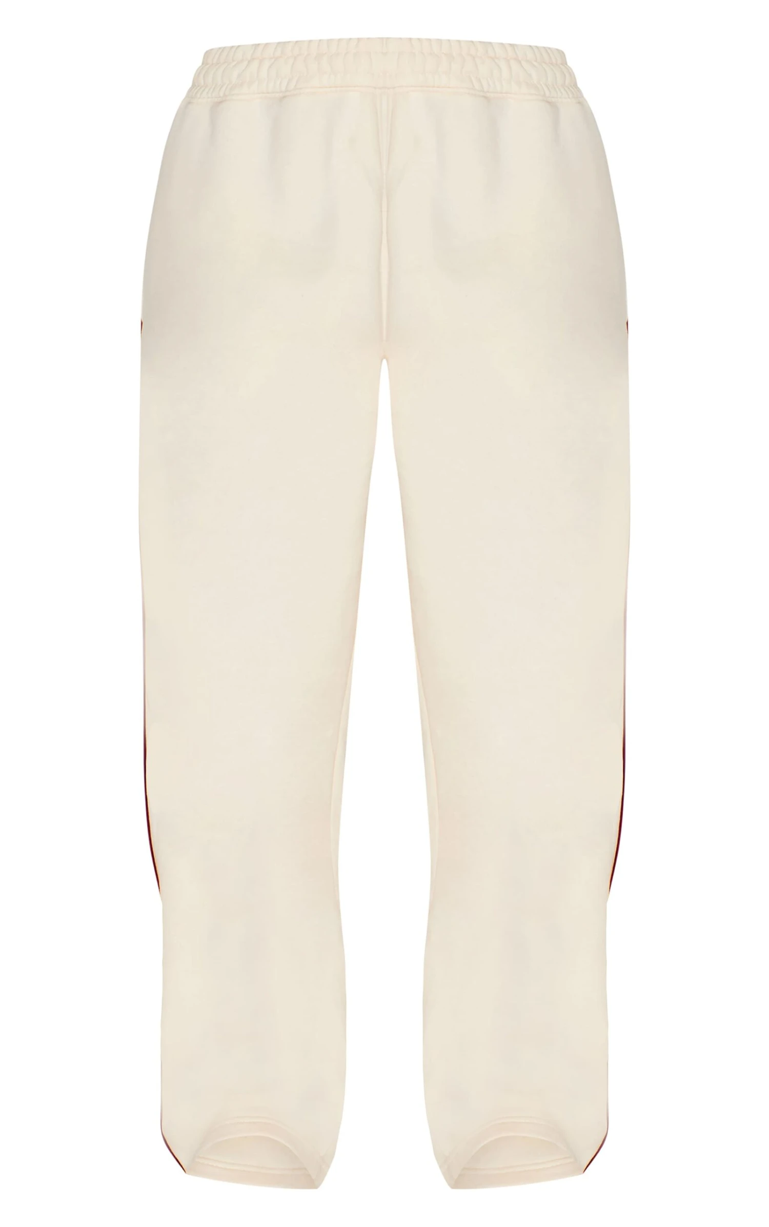 Prettylittlething Cream Wide Leg Contrast Seam Sweatpants 5 Prettylittlething Cream Wide Leg Contrast Seam Sweatpants - Image 5