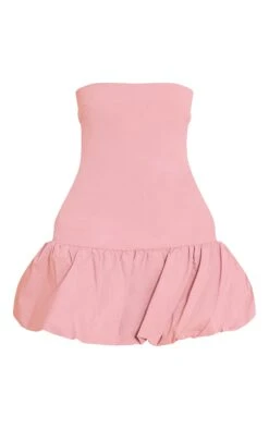 Prettylittlething Blush Stretch Woven Bandeau Puffball Dress -Pretty Little Thing Shop 68caa13c168ec4835b0b18c17e4ac032e9ba5171 CNN5431 5 blush stretch woven bandeau puffball dress