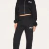 PRETTYLITTLETHING Black Oversized Cuffed Sweatpants