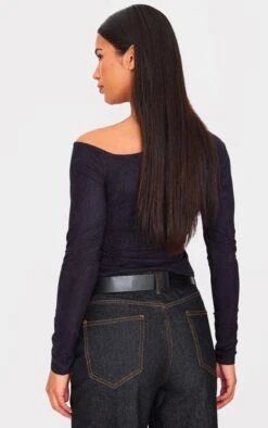 Prettylittlething Black Faux Suede Asymmetric Neck Long Sleeve Top 6 Prettylittlething Black Faux Suede Asymmetric Neck Long Sleeve Top -Pretty Little Thing Shop 68e1581742a182843be9a22b2d3c62939873232d cnl4750 2