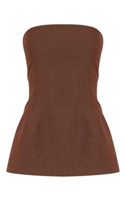 Prettylittlething Chocolate Woven Tailored Longline Bandeau Flared Jumpsuit 9 Prettylittlething Chocolate Woven Tailored Longline Bandeau Flared Jumpsuit -Pretty Little Thing Shop 68f753646bfc33d7ed13483ecaa049c68201ee7c CNN6295 5 chocolate woven tailored longline bandeau flared jumpsuit
