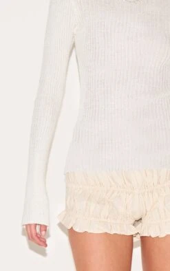 Prettylittlething Cream Rib Knit Long Sleeve Top -Pretty Little Thing Shop 693d70b9cdf6d6b4d28dd3861ec064f14b7643f2 CNM7656 4 cream rib knit long sleeve top