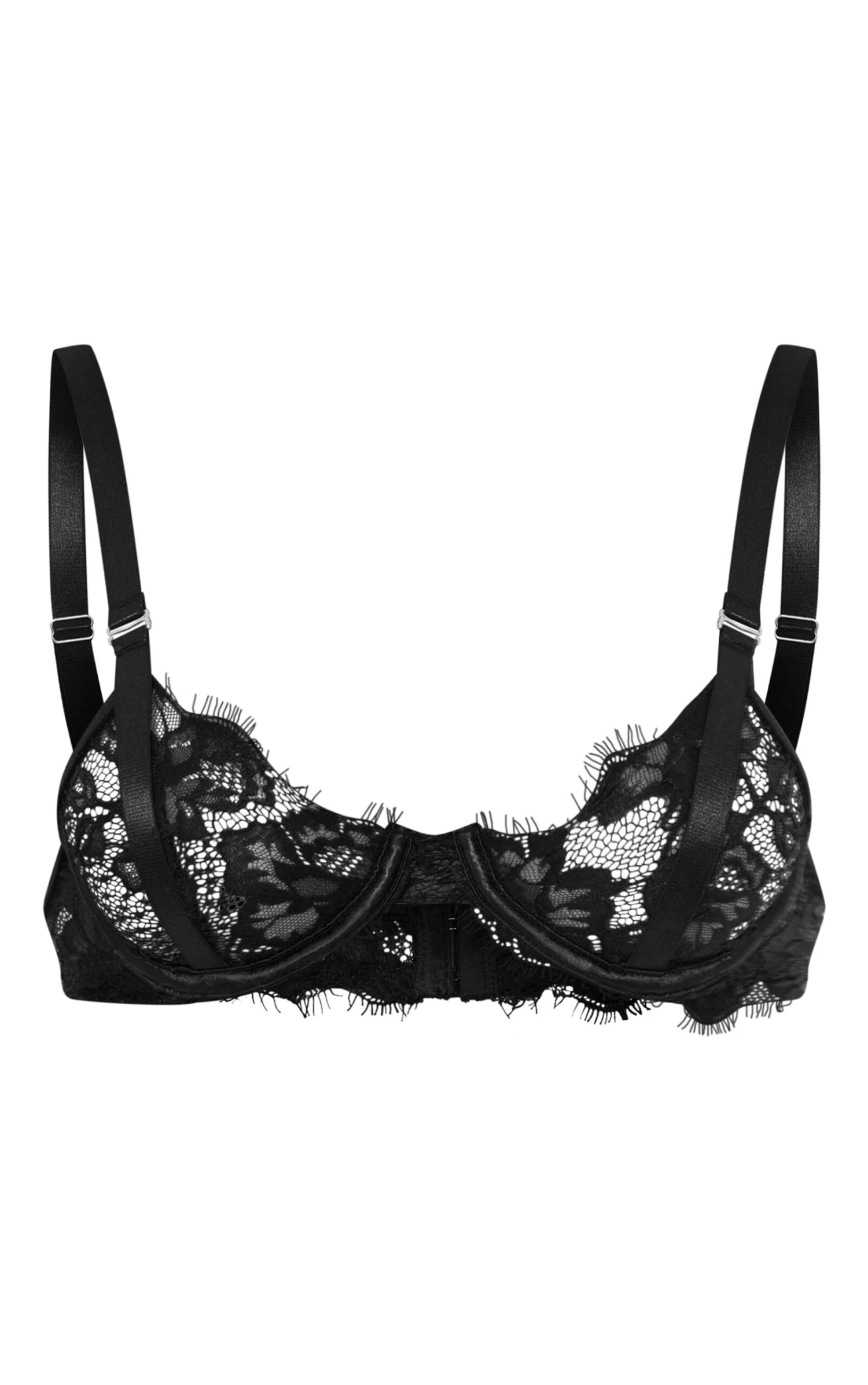 Prettylittlething Black Eyelash Lace Underwired Bra 5 Prettylittlething Black Eyelash Lace Underwired Bra - Image 5