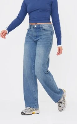 Prettylittlething Mid Blue Wash Straight Leg Denim Jeans -Pretty Little Thing Shop 699ea2e5acec8b1d4d12df1d08dda7ddb24faa11 cnh3591 2