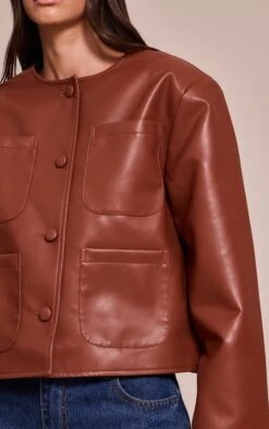 Prettylittlething Tan Pocket Detail Faux Leather Jacket -Pretty Little Thing Shop 69bf94717dd30a499a8aabad0bc6df3d2de16dee CNN8330 4 tan pocket detail faux leather jacket
