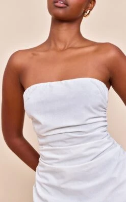 Prettylittlething White Bandeau Ruched Mini Shift Dress -Pretty Little Thing Shop 69fc96f528a304b60a9a1d75e77b82276f39f3aa CNN5315 4 white bandeau ruched mini shift dress