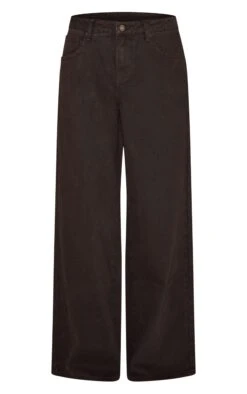 Prettylittlething Dark Chocolate Mid Waist Wide Leg Jeans -Pretty Little Thing Shop 6a3f5149992564c585692e12522a8e1377a06f28 CNN6690 5 dark chocolate mid waist wide leg jeans