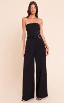 Prettylittlething Black Woven Bandeau Belt Detail Straight Leg Jumpsuit 7 Prettylittlething Black Woven Bandeau Belt Detail Straight Leg Jumpsuit -Pretty Little Thing Shop 6a62a107aad33af9b659faf28b95a305ab738edc CNO3059 3 black woven bandeau belt detail straight leg jumpsuit