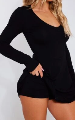 Prettylittlething Black Long Sleeve Detail Skort Romper 8 Prettylittlething Black Long Sleeve Detail Skort Romper -Pretty Little Thing Shop 6b7fbd8dfb4525c250b07d5fe292a5a21e851a17 CNG3706 4 black long sleeve detail skort playsuit