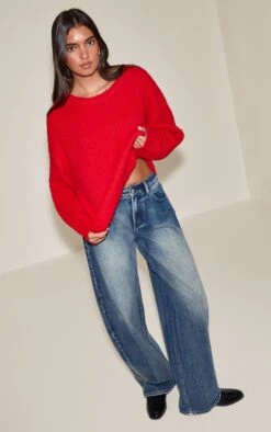 Red Rib Detail Oversized Sweater 6 Red Rib Detail Oversized Sweater -Pretty Little Thing Shop 6c56078f80faefbc6e6807b4f0f6a637619db5ab CNN9681 3 red rib detail oversized jumper