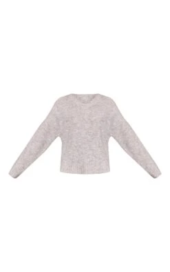 Light Grey V Neck Rib Detail Sweater -Pretty Little Thing Shop 6c5ec140470e4cd268123bfc1f135ca2d3b78b24 CNN9687 5 light grey v neck rib detail jumper