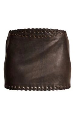 Prettylittlething Black Faux Leather Plaited Mini Skirt -Pretty Little Thing Shop 6cb8fba24732d3507db96fc765454a8d2eb281af CNO4338 6 black faux leather plaited mini skirt