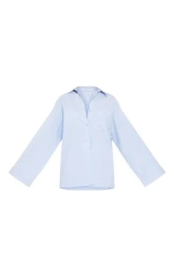 Prettylittlething Light Blue Pinstripe Woven Balloon Sleeve Oversized Shirt -Pretty Little Thing Shop 6cf1bdec1a7bbfeb2f3416cf792ab03c839517ac cms3524 5