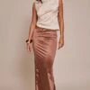 Brown Stretch Satin Split Side Maxi Skirt -Pretty Little Thing Shop 6d0ac97443e536bb794c6e97e5d7c8f79db9142e CNO0847 1 brown stretch satin split side maxi skirt
