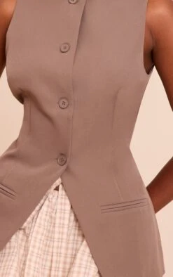 Prettylittlething Mushroom Button Up Sleeveless Vest -Pretty Little Thing Shop 6d28d768ae4f8c5e17c7acfe5147aaa49b30c730 CNM1411 4 mushroom button up sleeveless waistcoat