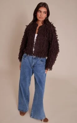 Chocolate Loop Knit Oversized Cardigan -Pretty Little Thing Shop 6d4f9ba0fb31402209b3efddac67e80b9583133f CNN9707 3 chocolate loop knit oversized cardigan