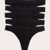 Prettylittlething Black Pack Of 5 Seamless Thongs