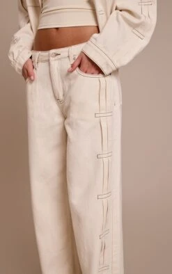 Prettylittlething Ecru Pleat Detail Denim Jeans -Pretty Little Thing Shop 6d629fc17039533807b905d63383f7f2f27e655f CNN6692 4 ecru pleat detail denim jeans