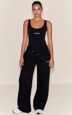 Black Prettylittlething Wide Leg Sweatpants