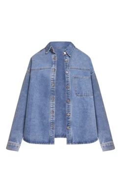 Prettylittlething Mid Blue Wash Oversized Single Pocket Detail Denim Shirt -Pretty Little Thing Shop 6f0a8d7aef846cafbc11042d1a8d277c17098f1d CNN9134 5 mid blue wash oversized single pocket detail denim shirt