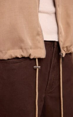 Prettylittlething Beige Utility Style Draw Cord Bomber Jacket -Pretty Little Thing Shop 6f846b09da5848f2e7e7b202c2f61bb011fd529b CNN8446 4 beige utility style draw cord bomber jacket