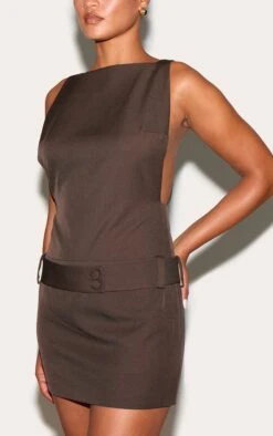 Prettylittlething Deep Chocolate Belt Detail Shift Dress 8 Prettylittlething Deep Chocolate Belt Detail Shift Dress -Pretty Little Thing Shop 6fd543695ac8da531c4863f1f0116aa2bc7ac5b4 CNL9701 4 deep chocolate belt detail shift dress