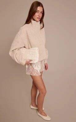 Prettylittlething Cream Funnel Neck Bomber Jacket -Pretty Little Thing Shop 70de67bbda0828a0e46fd0053d1c49b545f9d9a3 CNN8545 3 light grey funnel neck bomber jacket