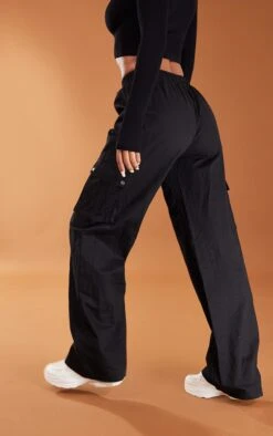 Prettylittlething Black Wide Leg High Waisted Cargo Pants -Pretty Little Thing Shop 70f1af9a50e295963ccfaa394fa302dca20dd3b1 cmg9259 3
