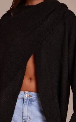 Black Scarf Detail Soft Knit Sweater -Pretty Little Thing Shop 70f43804644f3edbcdf462bb664f01315ddbcb88 CNN9695 4 black scarf detail soft knit jumper