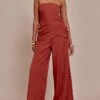 Burnt Orange Woven Bandeau Draped Wide Leg Jumpsuit 10 Burnt Orange Woven Bandeau Draped Wide Leg Jumpsuit -Pretty Little Thing Shop 7111ba87589760223a016521dd807cd1c3622746 CNO0464 1 burnt orange woven bandeau draped wide leg jumpsuit
