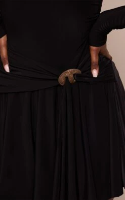 Prettylittlething Black Slinky Trim Belt Detail Mini Shift Dress -Pretty Little Thing Shop 716716036ec04568df9cbc870642baaefc058524 CNO3120 4 black slinky trim belt detail mini shift