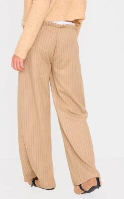 Prettylittlething Beige Pinstripe Contrast Waistband Wide Leg Pants -Pretty Little Thing Shop 718522f6d31985ab3aafd35053a5a30a416c630c cnk4517 3