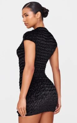 Prettylittlething Black Textured Satin Bow Detail Mini Dress -Pretty Little Thing Shop 71e91898729a05ccc13fd6d2eba3c161254981db cnk6878 2