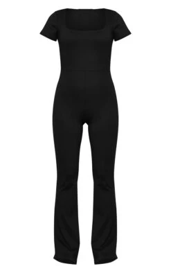 Prettylittlething Black Cotton Cap Sleeve Scoop Neck Flare Jumpsuit -Pretty Little Thing Shop 71f5da330e75b26c8fa38319e18ae7fa871a3d70 cni9144 5