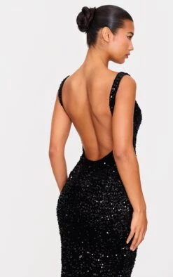Prettylittlething Black Velvet Sequin Embellished Scoop Back Maxi Dess 8 Prettylittlething Black Velvet Sequin Embellished Scoop Back Maxi Dess -Pretty Little Thing Shop 720ca0504ae72a028d1655818a2a69e50e3a1bf0 cnk8855 4